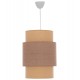 Φωτιστικό μονόφωτο από ύφασμα σε μπεζ χρώμα Ε27 Φ30x70