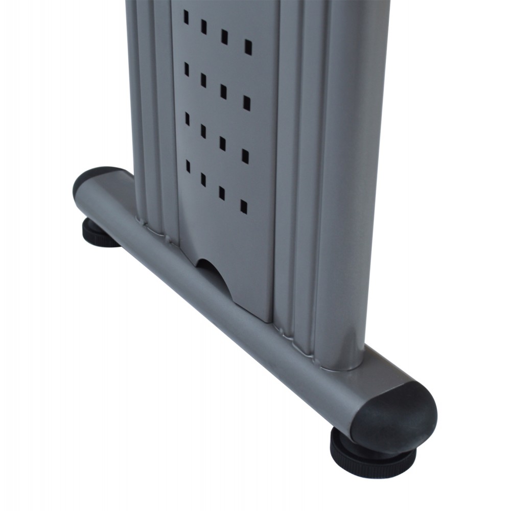 Γραφείο επαγγελματικό "VALDEN" με δεξιά γωνία σε φυσικό/γκρι χρώμα 160x120x75