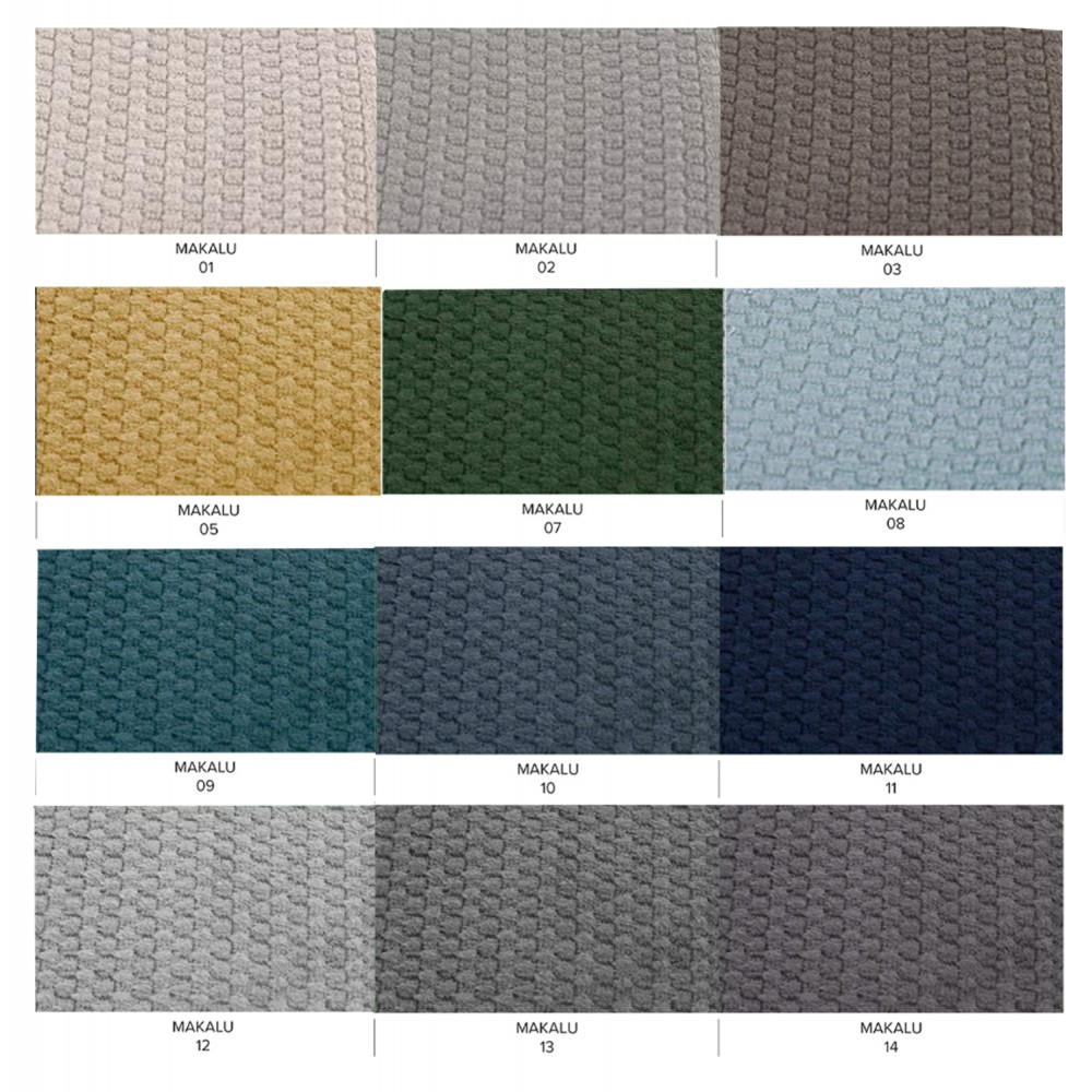 Καναπές αναστρέψιμος "MONZA" από ύφασμα σε σιέλ χρώμα 265x195x98