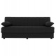 Καναπές-κρεβάτι τριθέσιος "ANDRI" από ύφασμα σε μαύρο χρώμα 180x72x77