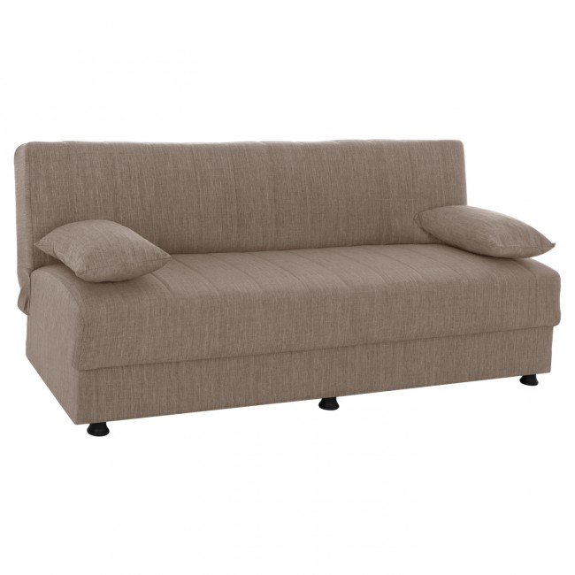 Καναπές-κρεβάτι τριθέσιος "ANDRI" από ύφασμα σε μπεζ χρώμα 180x72x77