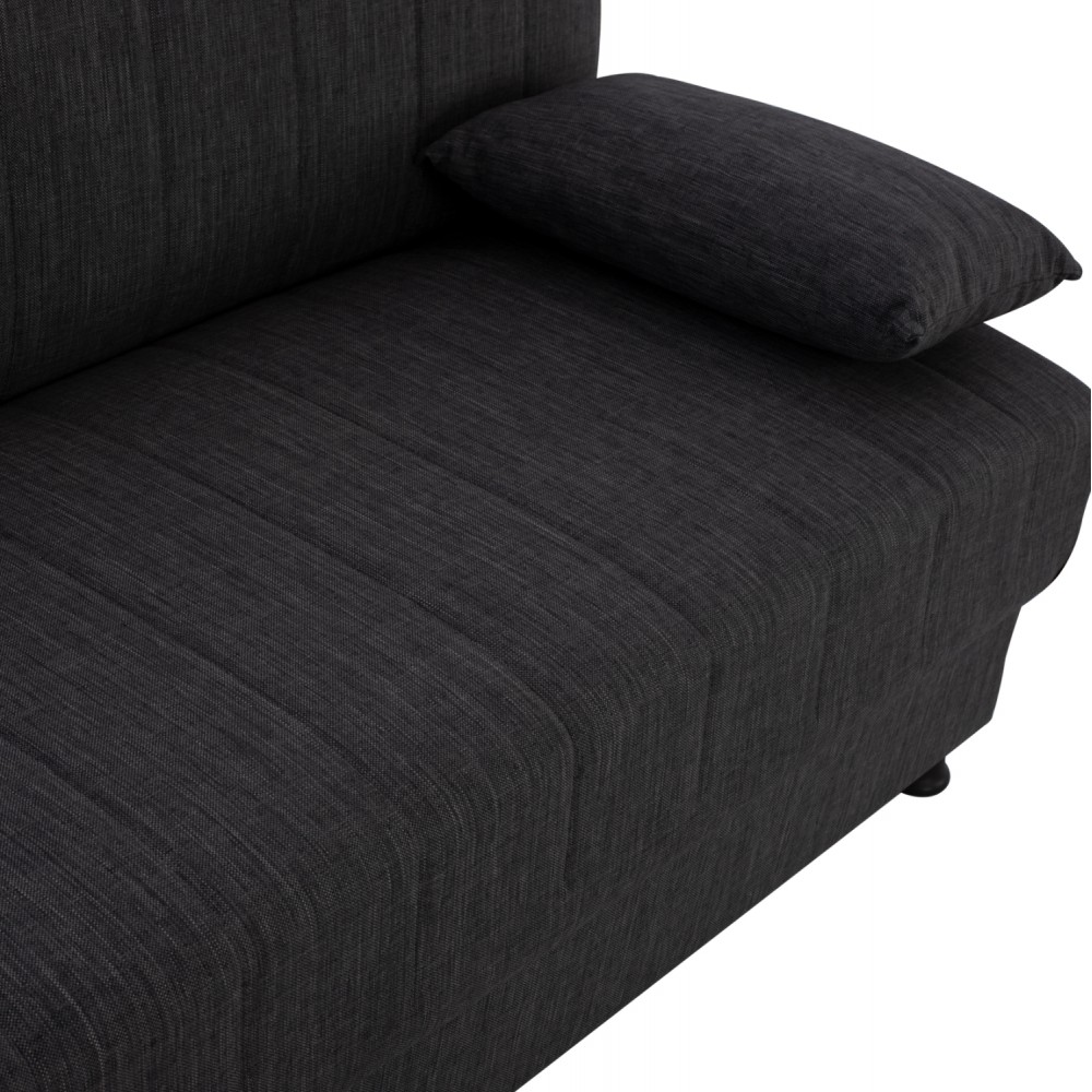 Καναπές-κρεβάτι τριθέσιος "ANDRI" από ύφασμα σε γκρι χρώμα 180x72x77