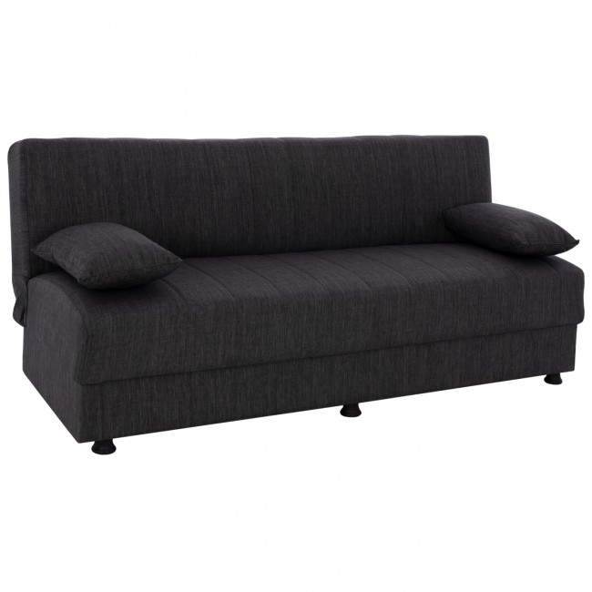 Καναπές-κρεβάτι τριθέσιος "ANDRI" από ύφασμα σε γκρι χρώμα 180x72x77