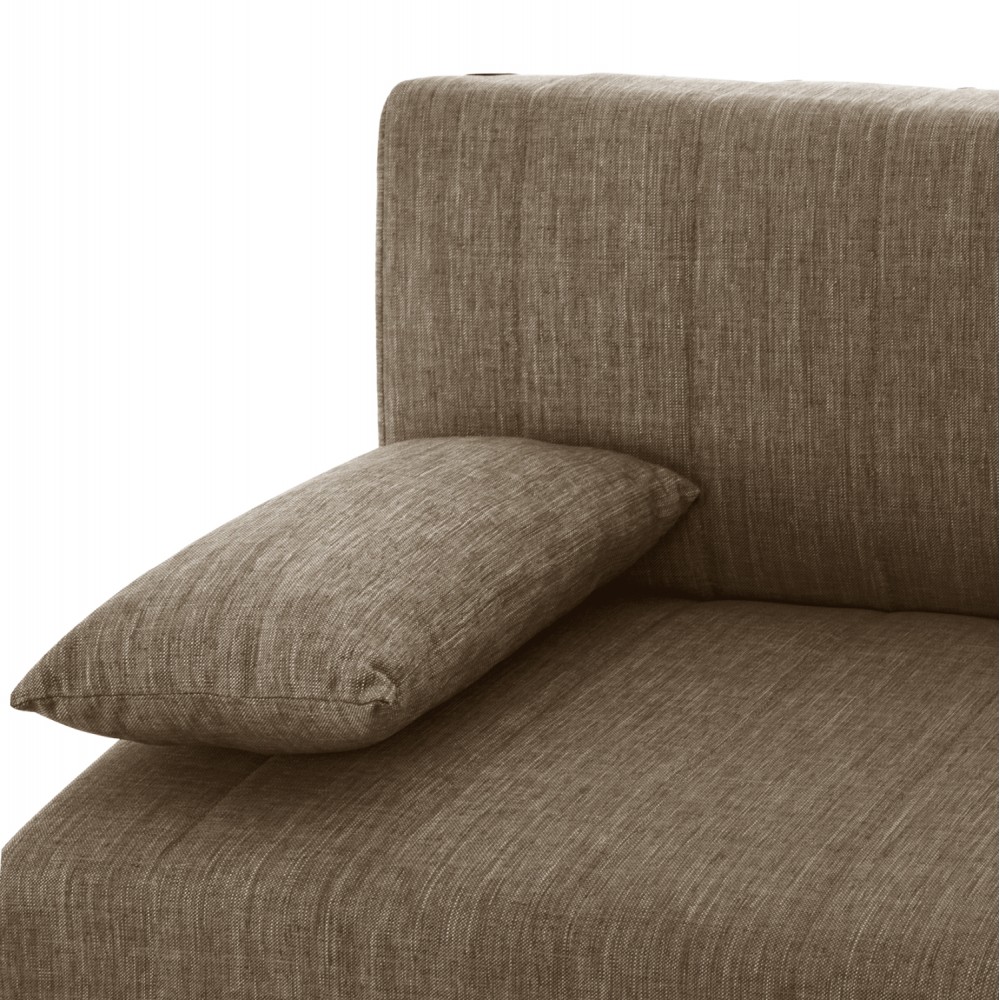 Καναπές-κρεβάτι τριθέσιος "ANDRI" από ύφασμα σε καφέ χρώμα 180x72x77