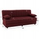 Καναπές-κρεβάτι τριθέσιος "ANDRI" από ύφασμα σε κόκκινο χρώμα 180x72x77