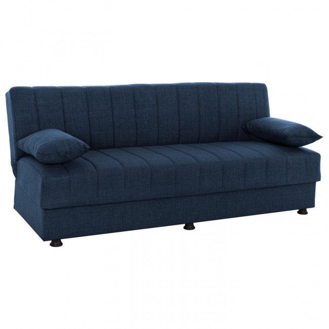 Καναπές-κρεβάτι τριθέσιος "ANDRI" από ύφασμα σε μπλε χρώμα 180x72x77