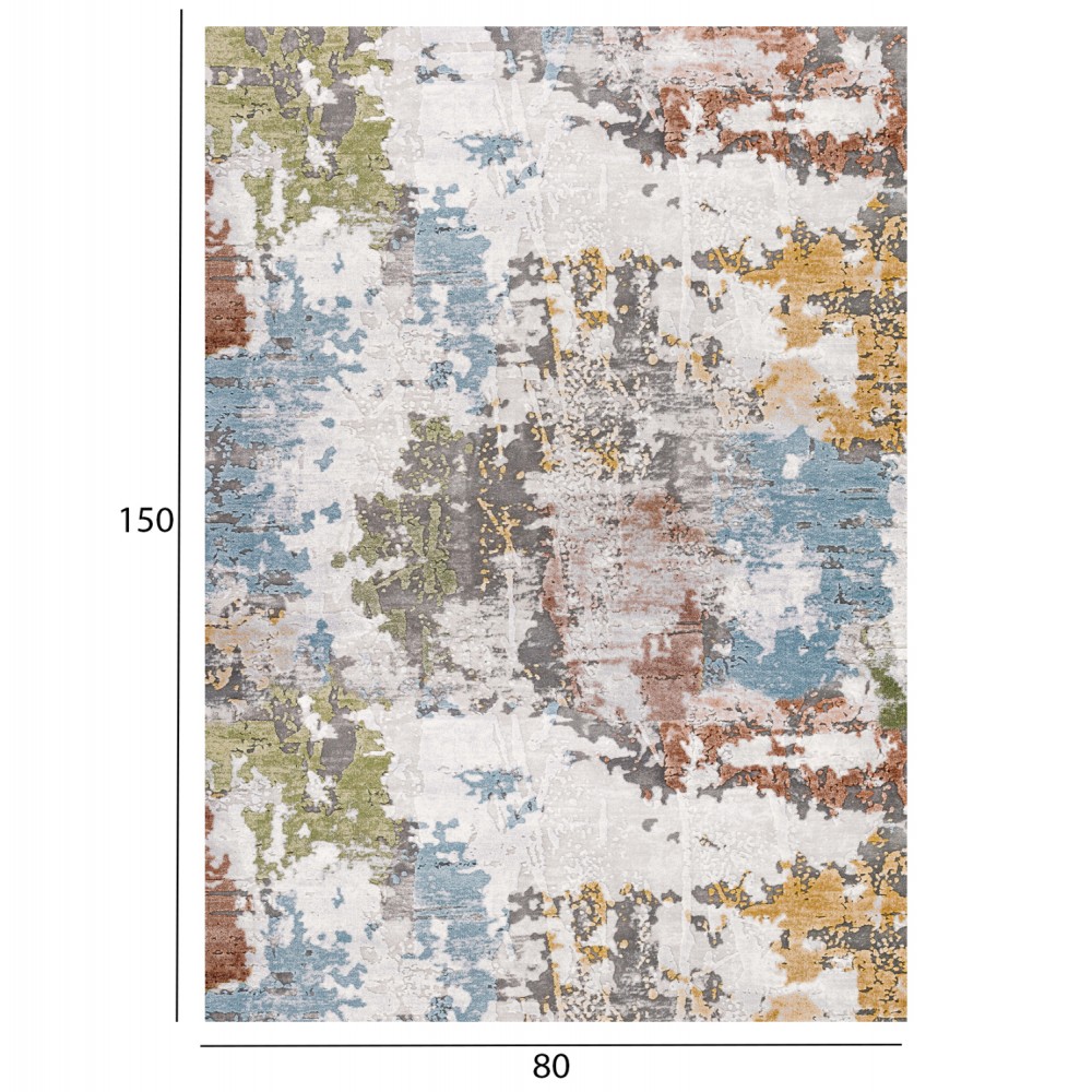 Χαλί σαλονιού "JOSIANE" πολύχρωμο με σχέδια 80x150