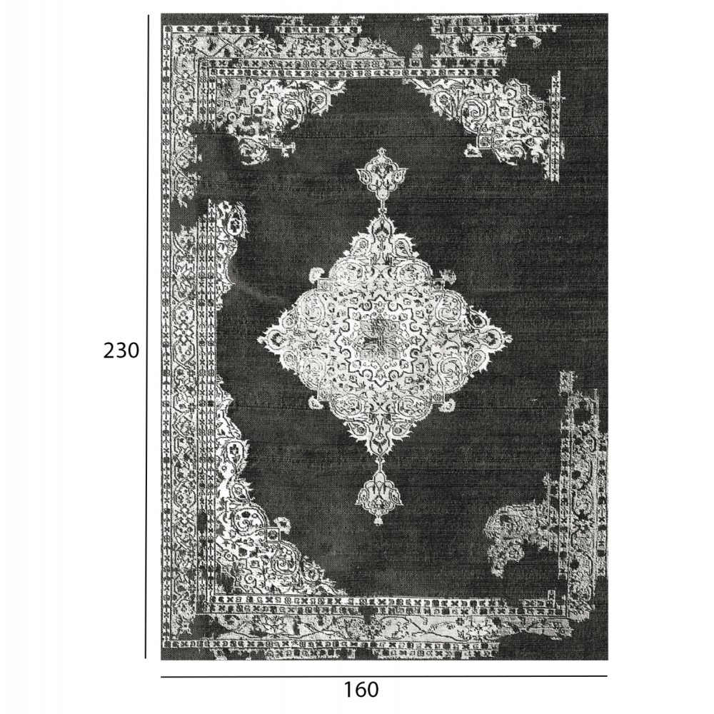 Χαλί σαλονιού "JOSIANE" σε γκρι χρώμα με σχέδια 160x230