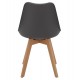 Καρέκλα "VEGAS" από PU/ξύλο σε γκρι/φυσικό χρώμα 45x56x80