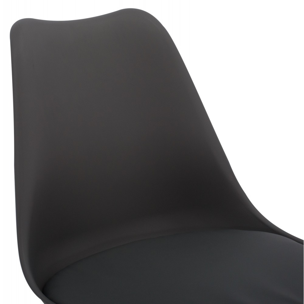 Καρέκλα "VEGAS" από PU/ξύλο σε γκρι/φυσικό χρώμα 45x56x80