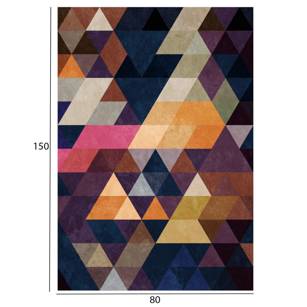 Χαλί σαλονιού "JOSIANE" πολύχρωμο με σχέδια 80x150