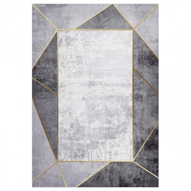 Χαλί σαλονιού "JOSIANE" σε γκρι χρώμα με σχέδια 80x150