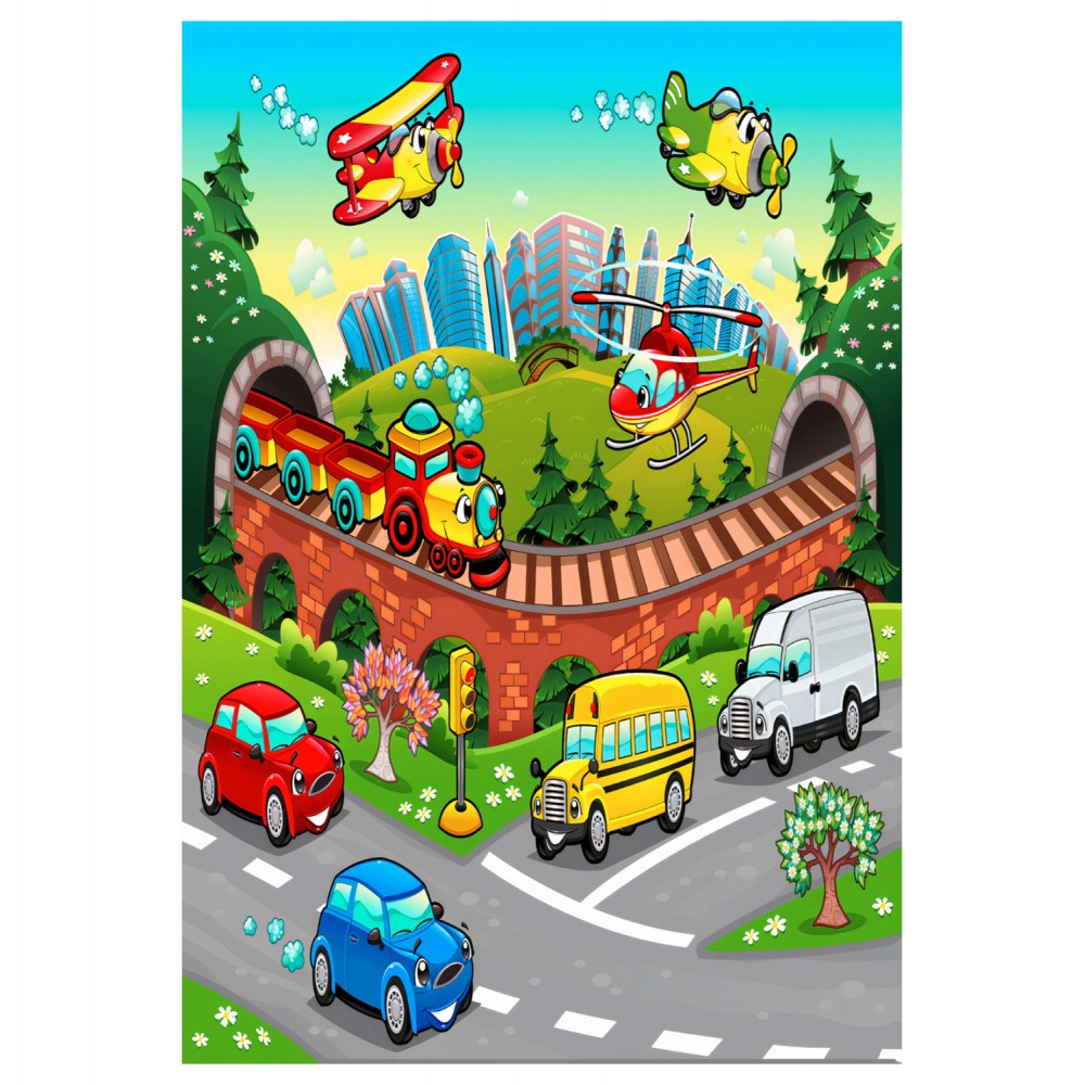 Χαλί παιδικό πολύχρωμο 80x150