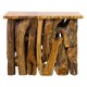 Κονσόλα από μασίφ ξύλο σε φυσικό χρώμα 100x35x75