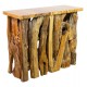 Κονσόλα από μασίφ ξύλο σε φυσικό χρώμα 100x35x75