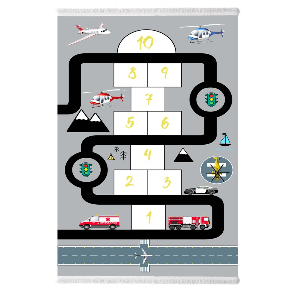 Χαλί παιδικό σε γκρι χρώμα 120x180