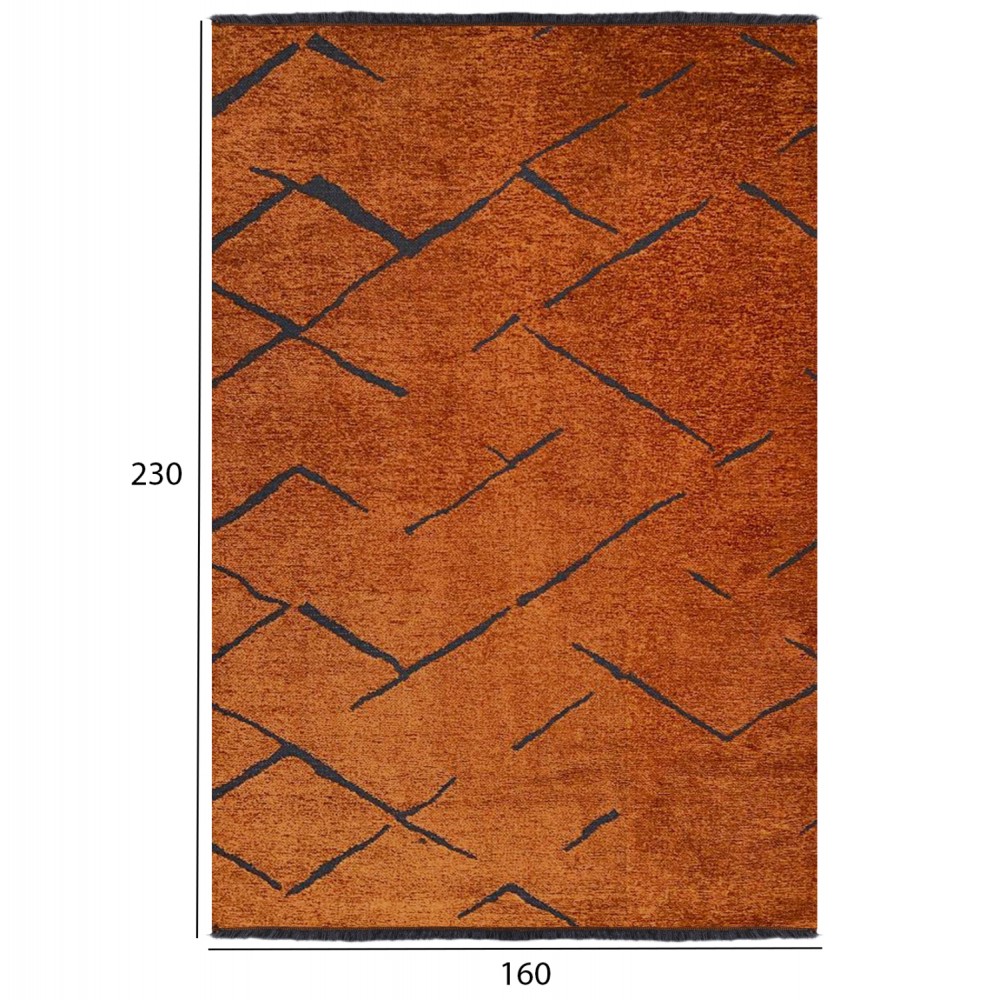 Χαλί σαλονιού "CALLISTO" σε χάλκινο/μαύρο χρώμα 160x230