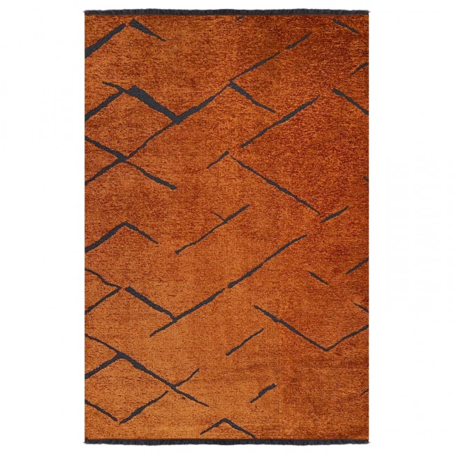 Χαλί σαλονιού "CALLISTO" σε χάλκινο/μαύρο χρώμα 160x230