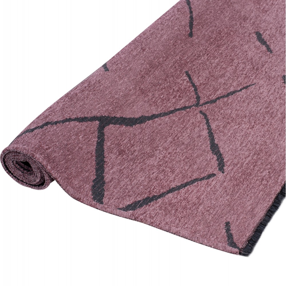 Χαλί σαλονιού "CALLISTO" σε σάπιο μήλο/μαύρο χρώμα 160x230