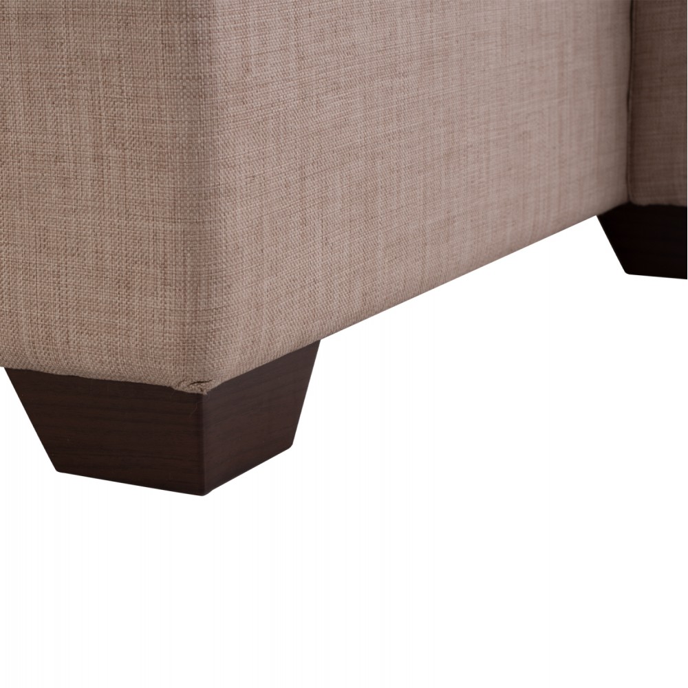 Καναπές-κρεβάτι γωνιακός με αναστρέψιμη γωνία "GHUFRAN" από ύφασμα σε μπεζ χρώμα 200x133x77