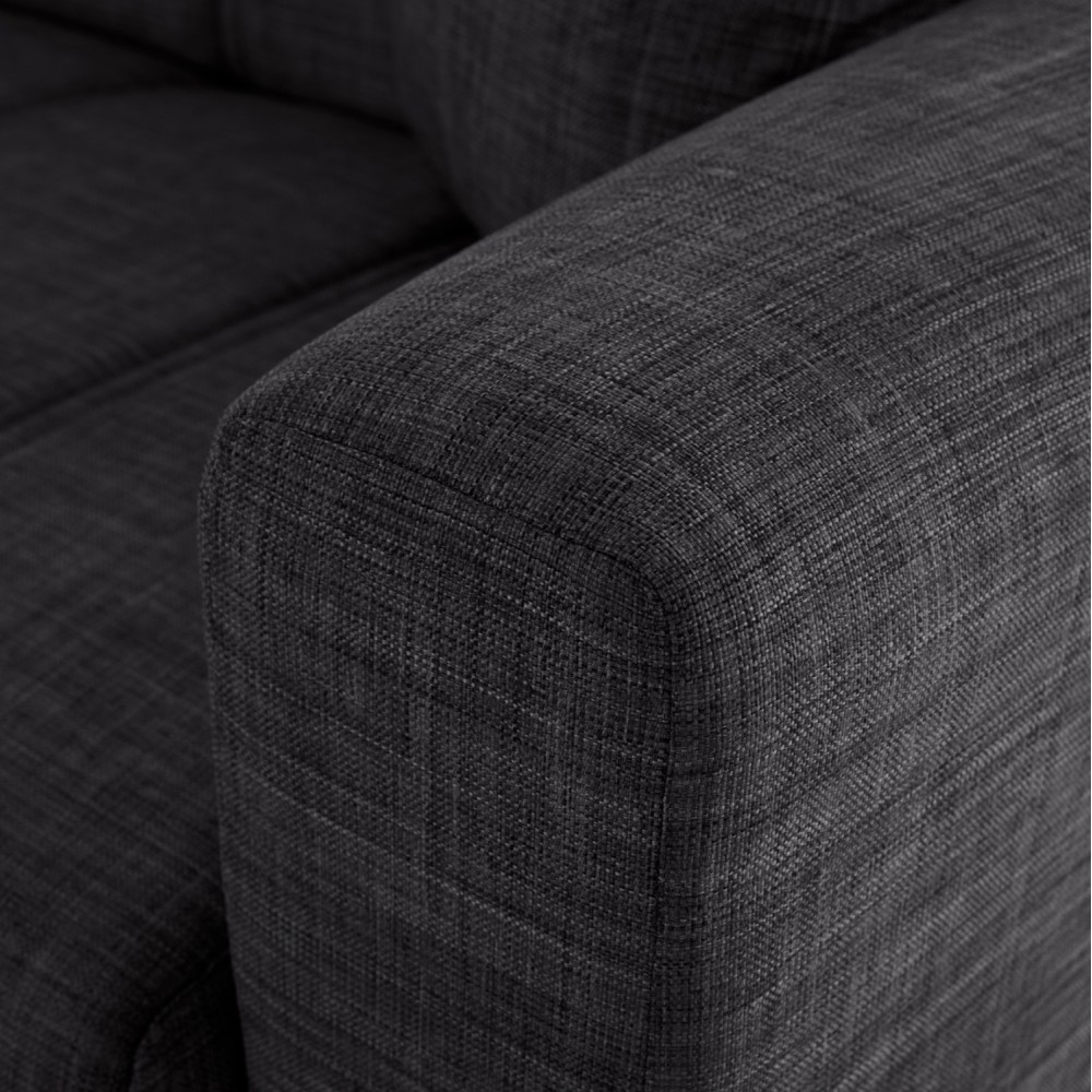 Καναπές-κρεβάτι διθέσιος "POLYA" από ύφασμα σε γκρι χρώμα 150x84x88