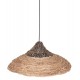 Μονόφωτο φωτιστικό από σχοινί σε φυσικό-μαύρο χρώμα Φ45x60
