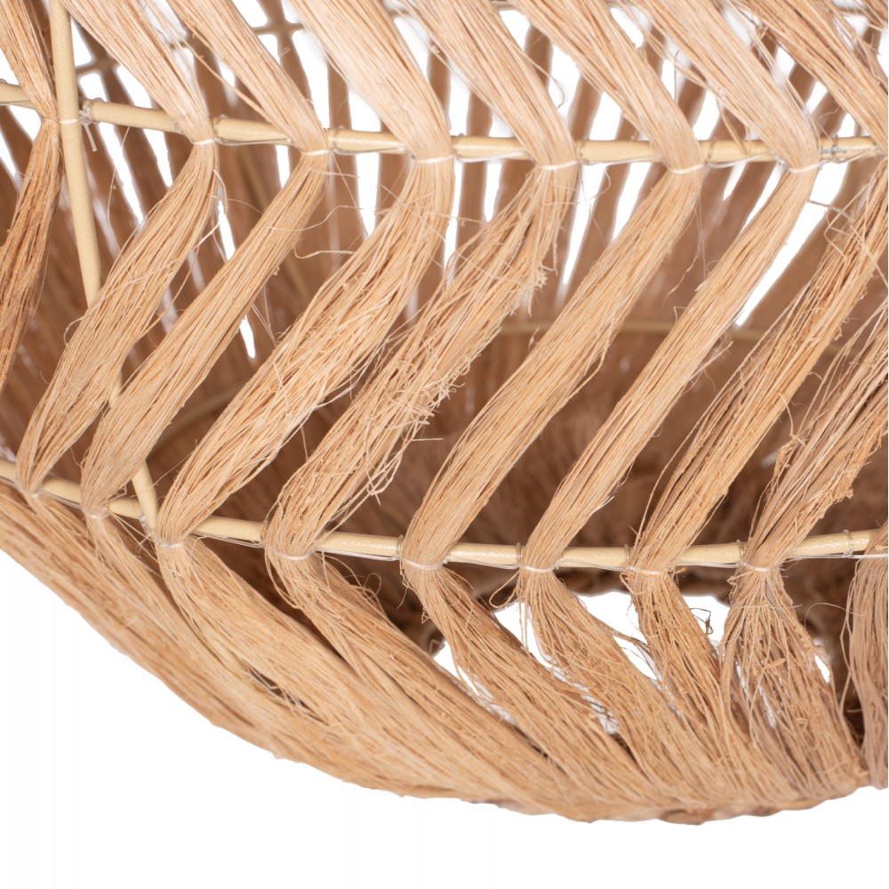 Μονόφωτο φωτιστικό από σχοινί σε φυσικό  χρώμα Φ45x80