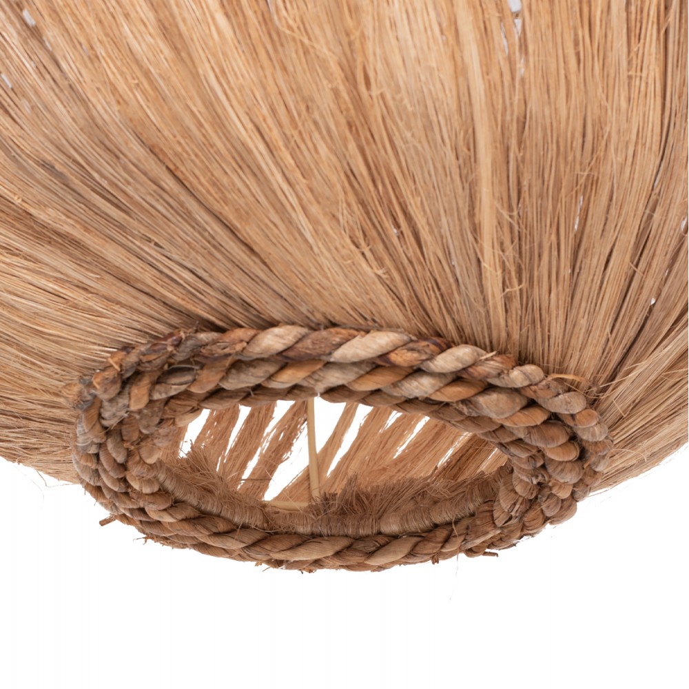 Μονόφωτο φωτιστικό από σχοινί σε φυσικό  χρώμα Φ45x80