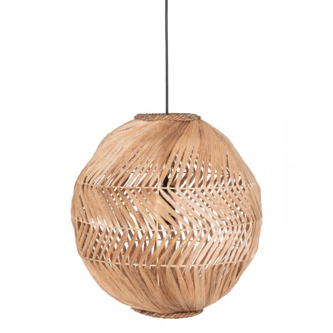 Μονόφωτο φωτιστικό από σχοινί σε φυσικό  χρώμα Φ45x80