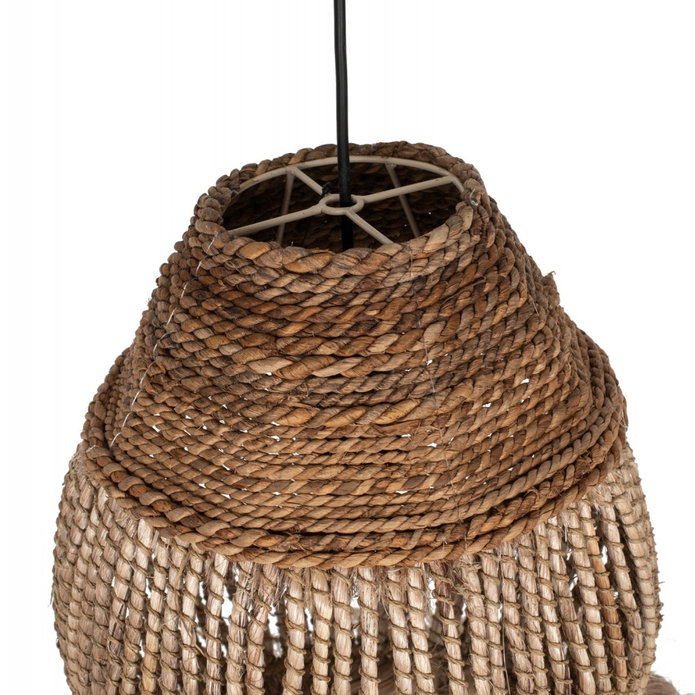 Μονόφωτο φωτιστικό από σχοινί σε φυσικό χρώμα Φ30x80