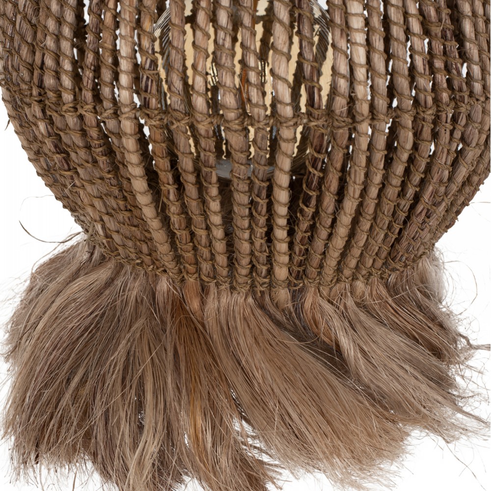 Μονόφωτο φωτιστικό από σχοινί σε φυσικό χρώμα Φ30x80