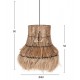 Μονόφωτο φωτιστικό από σχοινί σε φυσικό χρώμα Φ40x50