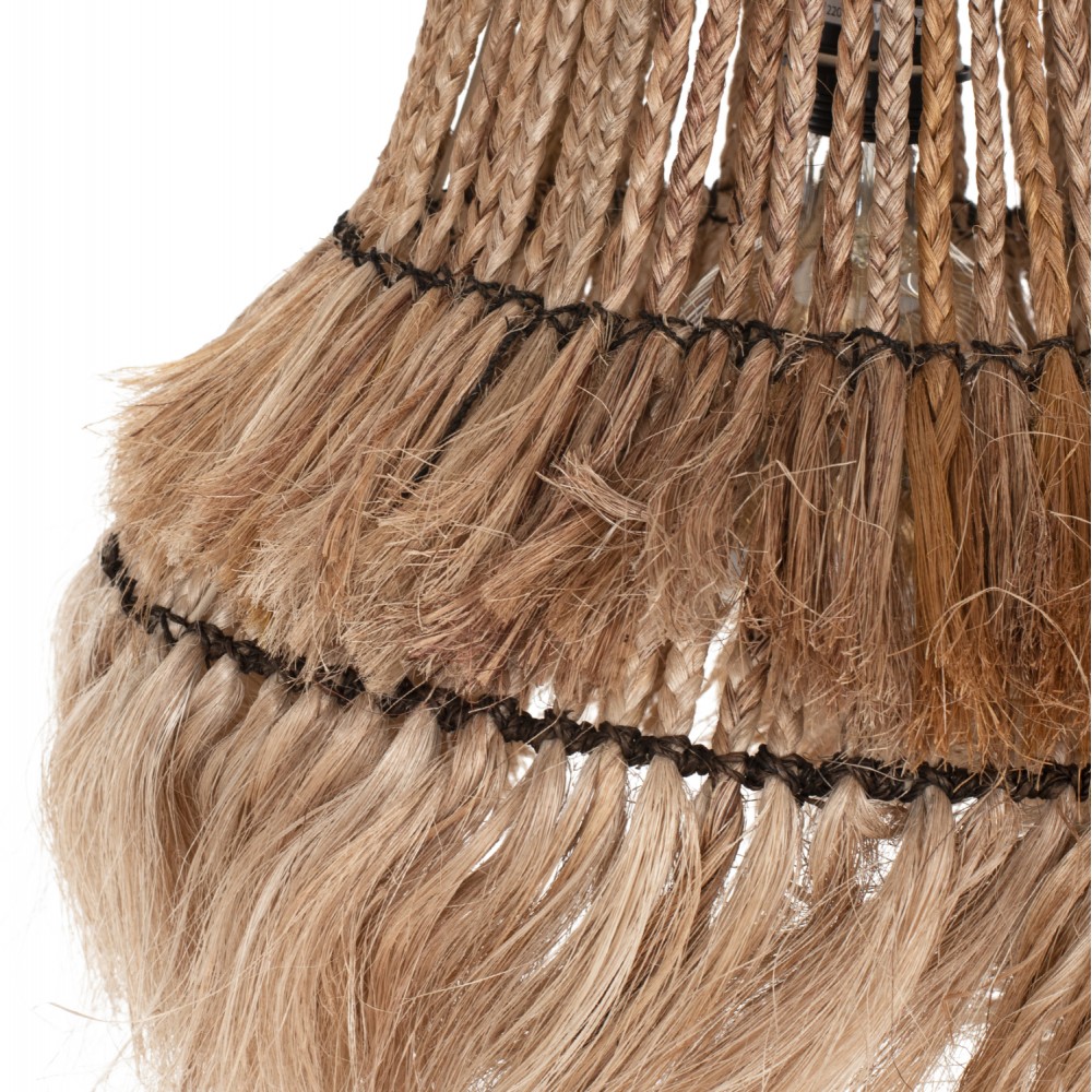 Μονόφωτο φωτιστικό από σχοινί σε φυσικό χρώμα Φ40x50