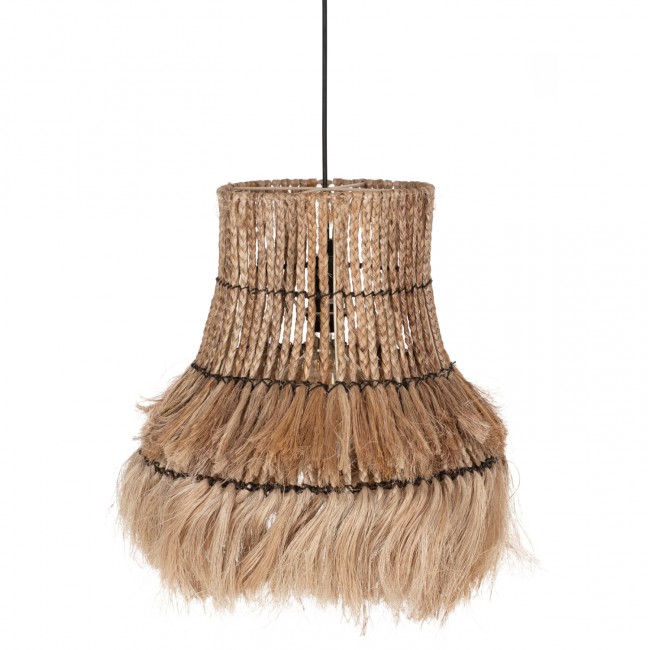 Μονόφωτο φωτιστικό από σχοινί σε φυσικό χρώμα Φ40x50