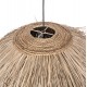 Μονόφωτο φωτιστικό από ψάθα σε φυσικό χρώμα Φ60x50