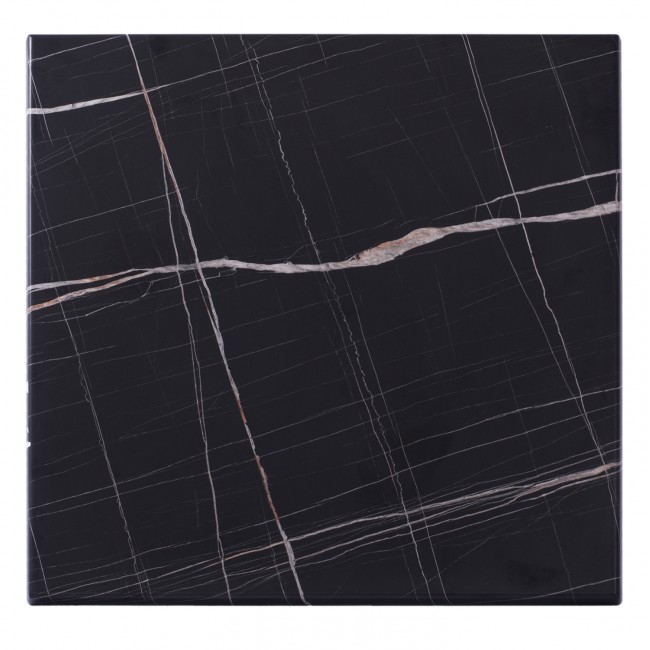 Επιφάνεια τραπεζιού από werzalit σε μαύρο μαρμάρινο χρώμα 60x60