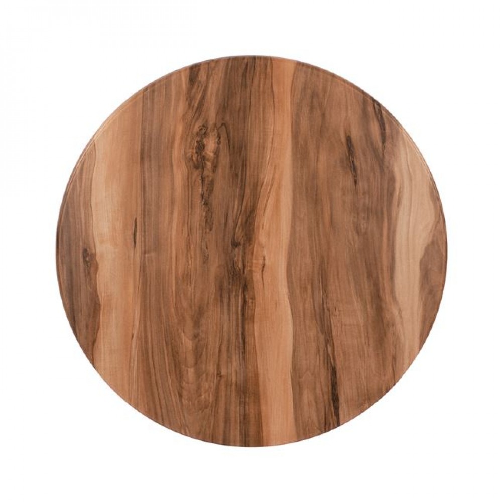 Επιφάνεια τραπεζιού από werzalit σε καρυδί χρώμα Φ60