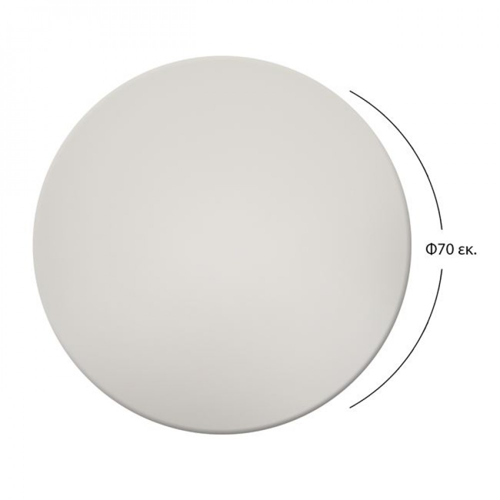 Επιφάνεια τραπεζιού από werzalit σε λευκό χρώμα Φ70