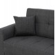 Καναπές-κρεβάτι διθέσιος "HEMA" από ύφασμα σε γκρι χρώμα 160x84x88