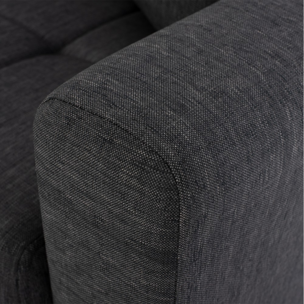 Καναπές-κρεβάτι διθέσιος "HEMA" από ύφασμα σε γκρι χρώμα 160x84x88