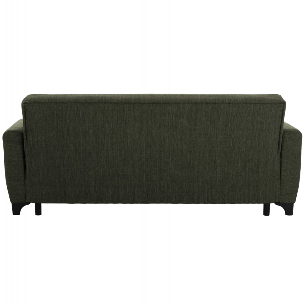 Καναπές-κρεβάτι τριθέσιος "HEMA" από ύφασμα σε λαδί χρώμα 215x84x88