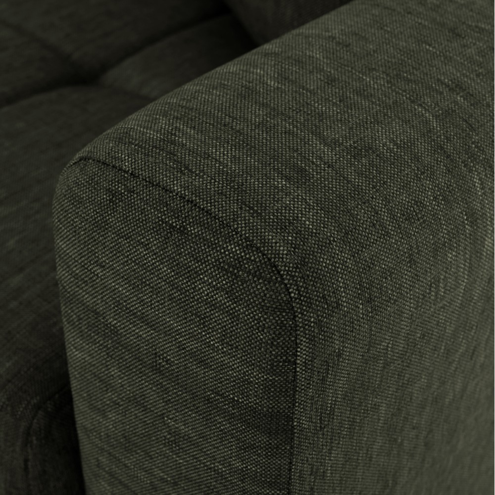 Καναπές-κρεβάτι τριθέσιος "HEMA" από ύφασμα σε λαδί χρώμα 215x84x88