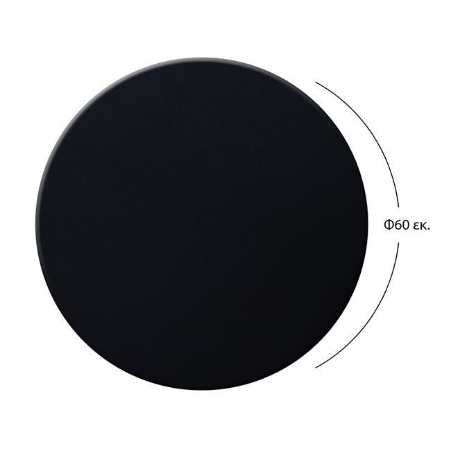 Επιφάνεια τραπεζιού από werzalit σε μαύρο χρώμα Φ60