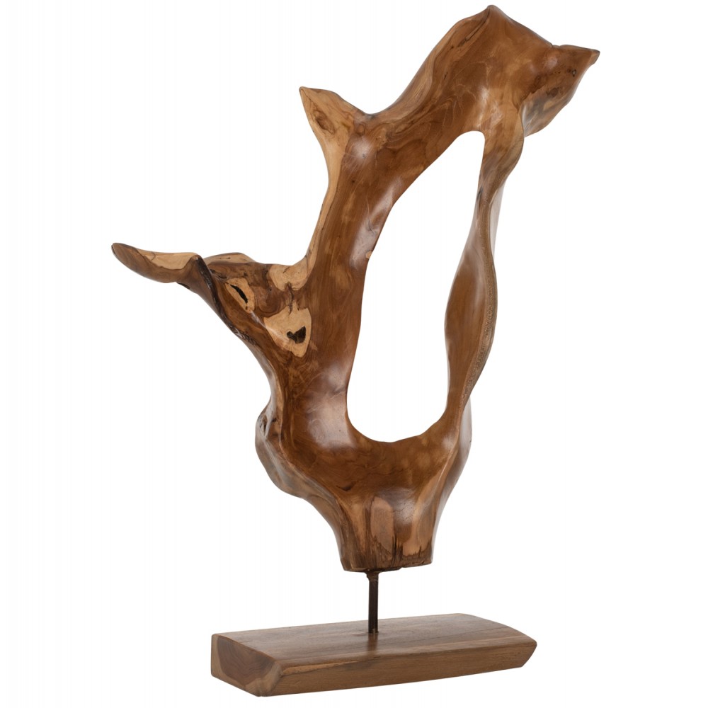 Διακοσμητικό επιτραπέζιο από μασίφ ξύλο σε φυσικό χρώμα 46x15,5x61