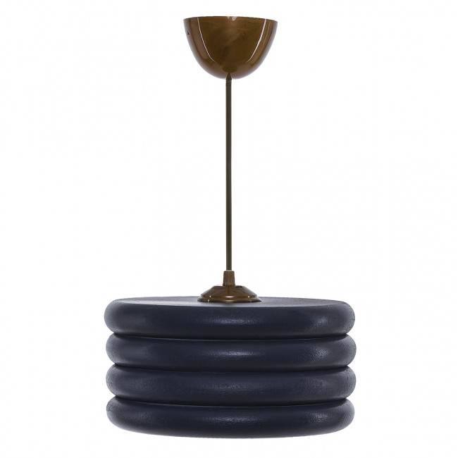 Φωτιστικό μονόφωτο από ξύλο σε ανθρακί χρώμα Ε27 Φ23x57