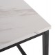 Τραπέζι σαλονιού "BRAYLEN" σε λευκό μαρμάρινο χρώμα 75x75x43