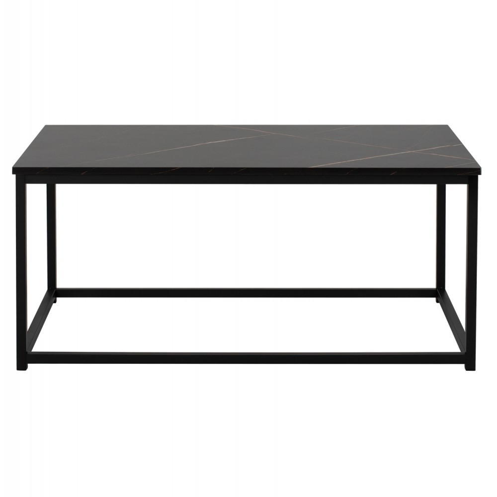 Τραπέζι σαλονιού "SAFFRON" σε μαύρο μαρμάρινο χρώμα 95x55x43