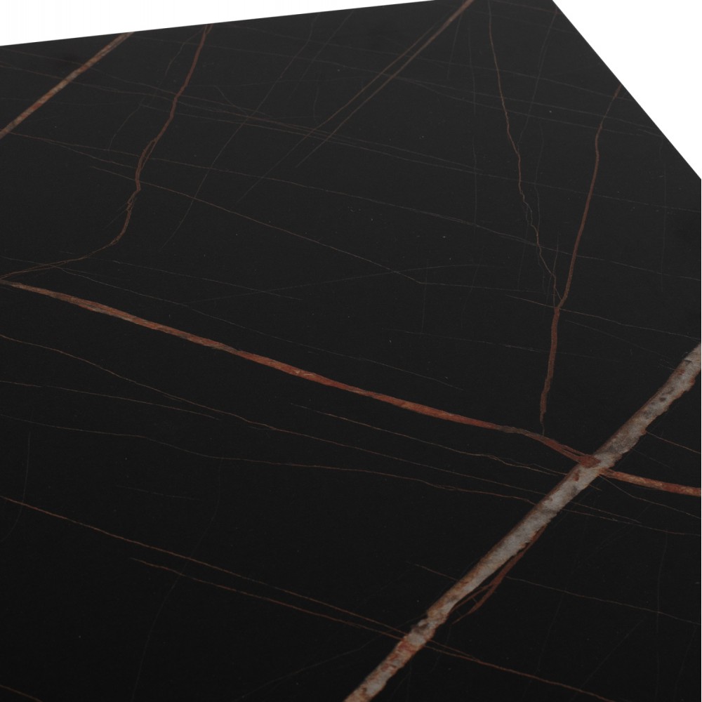 Τραπέζι σαλονιού "SAFFRON" σε μαύρο μαρμάρινο χρώμα 95x55x43