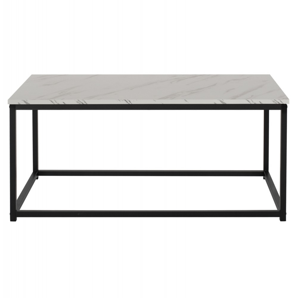 Τραπέζι σαλονιού "SAFFRON" σε λευκό μαρμάρινο χρώμα 95x55x43