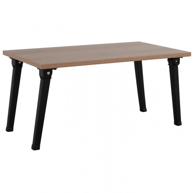 Βοηθητικό τραπέζι "BRITTA" πτυσσόμενο σε καρυδί-μαύρο χρώμα 60x34x29